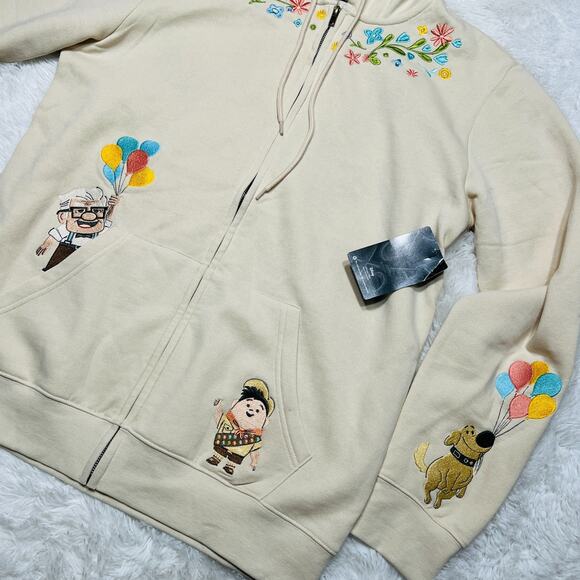 DISNEY UP FLORAL ZIP HOODIE SIZE MEDIUM BOXLUNCH - Picture 2 of 4